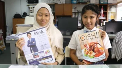 シンガポール日本人学校中学部の生徒が職業体験に訪れました